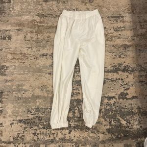 White sweatpants, only worn once!